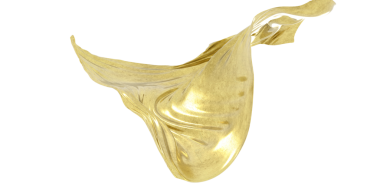 Beyaz Arkaplan Karşısındaki Zarif Altın Kumaş