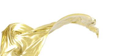 Beyaz Arkaplana Karşı Şık Altın Kumaş Akışı: Lüks Hareket