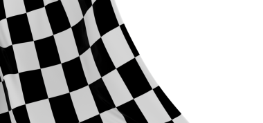 Yarış teması için beyaz arkaplan üzerinde izole edilmiş bayrak sallaması.