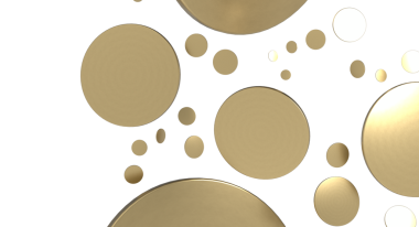 Modern tasarımlar için beyaz zemin üzerinde soyut altın halkalar