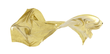 Beyaz Arkaplanda Akan Soyut Altın Kumaş, Zarafet ve Lüks