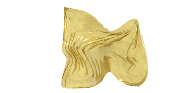 Beyaz Arkaplan Üzerine Soyut Altın Kumaş Sanatı: Lüks Doku