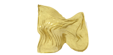 Beyaz Arkaplanda Yüzen Zarif Altın Kumaş