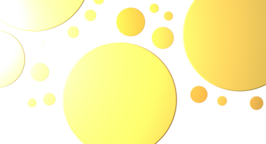 Beyaz arka planda soyut sarı daireler, modern tasarım.