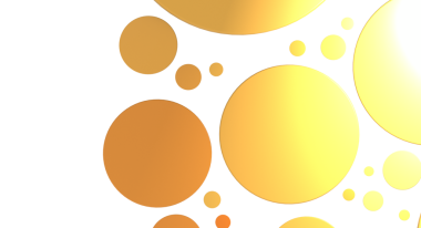 Beyaz arka planda soyut altın baloncuklar, modern tarz