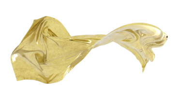 Beyaz Arkaplanda Hareketli Zarif Altın Kumaş