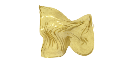 Zarif Altın Kumaş Beyaz Arkaplanda Dokuya Karşı Akıyor