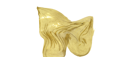 Soyut Altın Kumaş Sanatı, Beyaz Üzerine Zarif ve Şık Tasarım