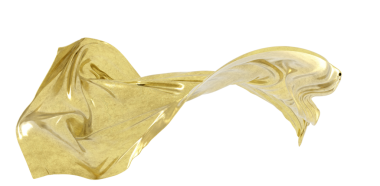 Beyaz Arkaplana Karşı Şık Altın Kumaş Akışı - Soyut Konsept