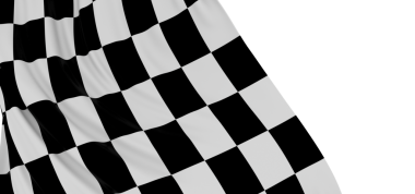 Yarış ve Olaylar için Beyaz Arkaplan İşaretli Bayrak