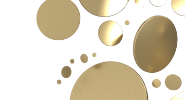 Beyaz Üzerine Soyut Altın Çemberler: Modern Tasarım ve Arkaplan