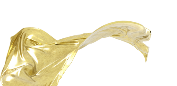 Beyaz Arkaplan 'a Karşı Şık Altın Kumaş