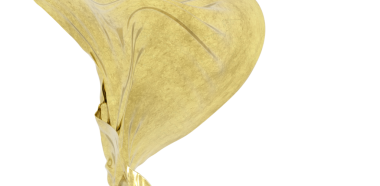 Soyut Altın Kumaş Beyaz Arkaplan Karşısında Akıyor