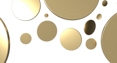 Beyaz Arkaplanda Soyut Altın Çemberler - Modern Tasarım