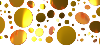 Beyaz Üzerine Soyut Altın Halkalar: Şenlikli ve Zarif Arkaplan