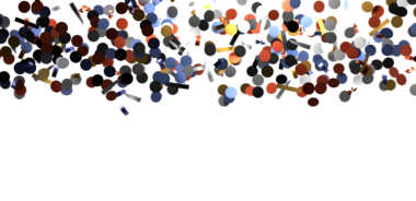 Renkli Konfeti Beyazların Arkaplanına Düştü, Parti Kutlaması