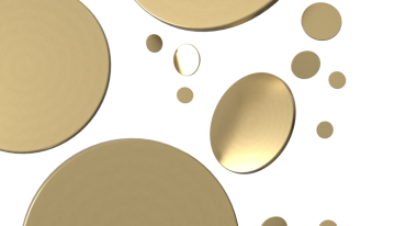 Beyaz Üzerine Soyut Altın Halkalar: Modern Tasarım Elementleri