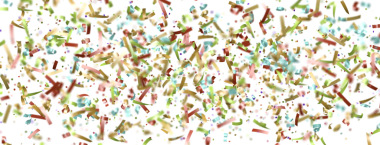 Renkli Konfeti Beyaz Arkaplana Düşüyor, Soyut Konsept