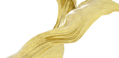 Lüks tasarımlar için beyaz arkaplanda soyut altın fırça darbeleri