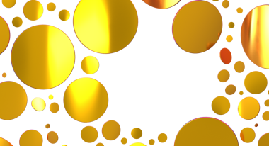 Tasarım ve dekor için beyaz arkaplanda soyut altın halkalar