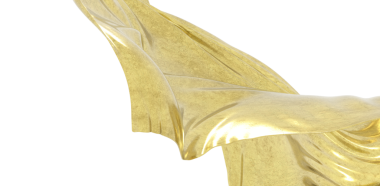 Zarif, parlak arkaplanı olan altın rengi kumaş.