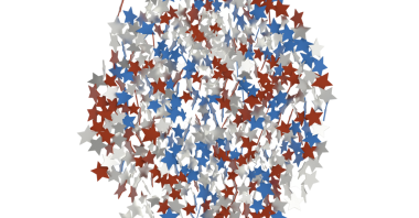 Kırmızı Beyaz ve Mavi Yıldızlar, Bağımsızlık Günü Vatanseverlik Dekorasyonu