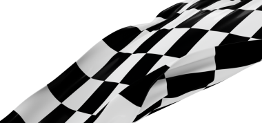 Beyaz Arkaplanda Damalı Bayrak Dalgalanması, Kutlama ve Kazanma