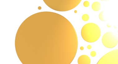 Beyaz arka planda soyut sarı daireler, modern tasarım.