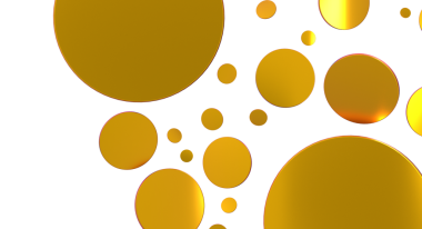 Beyaz Üzerine Soyut Altın Halkalar: Modern Tasarım Elementi