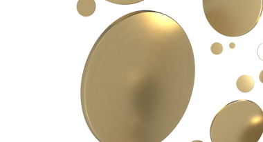 Minimalist bir arkaplan için yumuşak ışıklandırmalı soyut altın halkalar