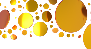 Tasarım ve dekor için beyaz arkaplanda soyut altın halkalar