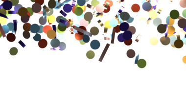 Renkli Konfeti Beyaz Arkaplan Kutlamasına Karşı Düşüyor