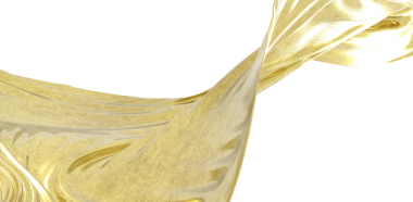 Beyaz 'a karşı zarif Altın Kumaş Akışı, Soyut ve Lüks