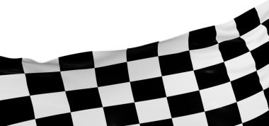 Motorsport Etkinliğinde Damalı Bayrak Rüzgarda Dalgalanıyor