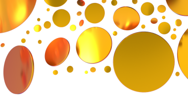 Soyut Altın Çember Tasarımı, Parlak Yüzen Şekillerle Neşeli Arkaplan