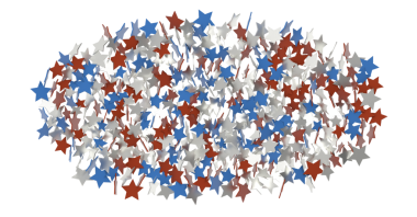 Bağımsızlık Günü için Kırmızı Beyaz ve Mavi Yıldız Konfeti