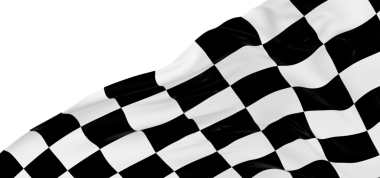 Dalgalı yarış bayrağı bitiş çizgisi spor ve zafer