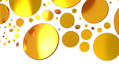 Tasarım ve dekorasyon için beyaz zemin üzerinde soyut altın halkalar