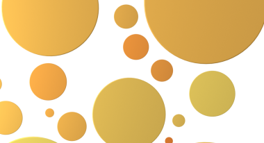 Beyaz arkaplan dizaynında soyut sarı ve turuncu daireler