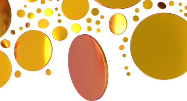 Beyaz zemin üzerinde soyut altın halkalar, duvar kağıtları için modern tasarım