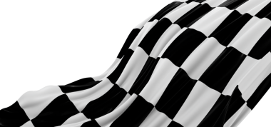 Dalgalı yarış bayrağı, siyah beyaz sembol