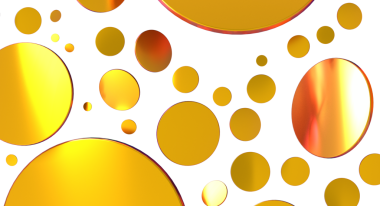 Tasarım ve dekor için beyaz arkaplanda soyut altın halkalar