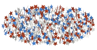 Kırmızı Beyaz ve Mavi Yıldızlar Festivalsel Arkaplan Dekorasyonu