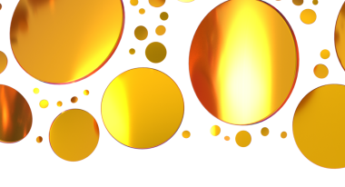 Tasarım ve dekor için beyaz arkaplanda soyut altın halkalar