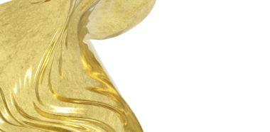 Beyaz Arkaplanda İnce Yansımaları ve Dokuması Olan Soyut Altın Kumaş