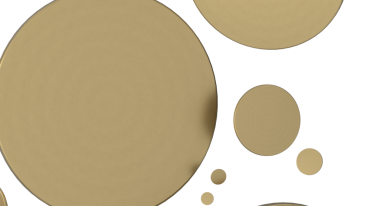 Tasarım ve dekor için beyaz arkaplanda soyut altın halkalar