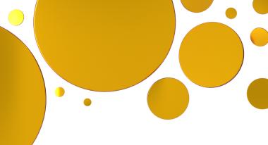 Beyaz arka planda soyut sarı daireler, modern tasarım.