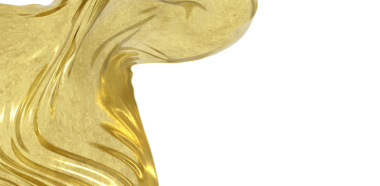 Beyaz arkaplan dokusuna doğru akan soyut altın dalgalar