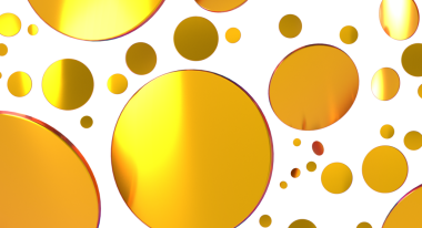 Yaratıcı tasarımlar için beyaz zemin üzerinde soyut altın halkalar