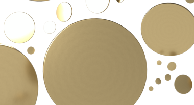 Beyaz Arkaplanda Soyut Altın Halkalar - Zarif Dekoratif Tasarım